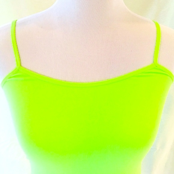 Energie neon green spaghetti strap tank top. Size Medium. NWOT. - Picture 6 of 8